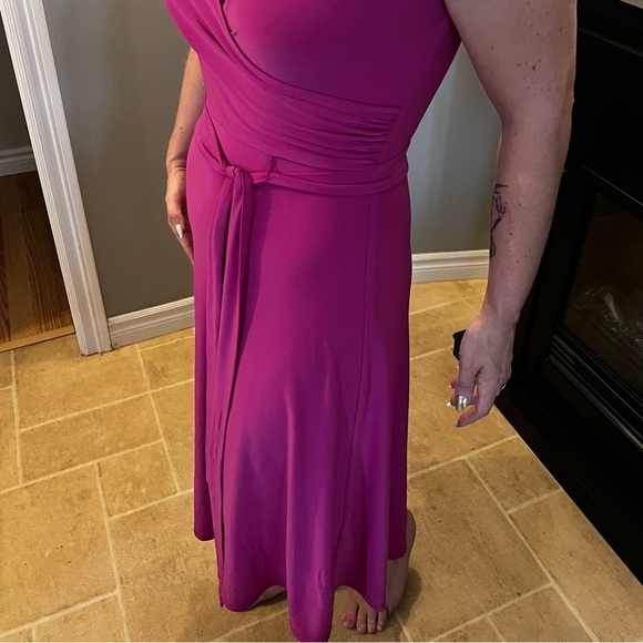 Eliza J Pink Midi Wrap Dress - Picture 9 of 9